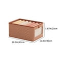 thumbnail image 3 of Organisateurs de Placard et Rangement, Boîte de Rangement Pliable pour Vêtements, Conteneur de Classification pour Garde-Robe, Organisateurs de Tiroirs pour Chaussettes et Pantalons de Chambre, Rouge, 3 of 7