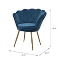 thumbnail image 6 of Abble Living Room Navy Velvet Upholstered Accent Armchair, 6 of 7