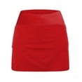 thumbnail image 4 of vigerkar Womens Skorts with Pockets Tummy Control Plus Size Athletic Pants with Pockets Fashion Casual Short Skirt Red, XL, 4 of 4