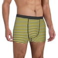thumbnail image 5 of Men's Boxer Briefs, Mardi Gras Purple Yellow Plaid Soft Comfy Mens Underwear Boxer Briefs Breathable With Widen Waist, 5 of 7