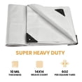 thumbnail image 4 of WHITEDUCK 30x40 Tarp 10 MIL Heavy Duty Poly Tarp Waterproof UV Resistant, True to Size, Rust-Proof Grommets, Tear & Rip Resistant, Extra Thick , Camping, Construction, Boat & Equipment Cover, 4 of 7