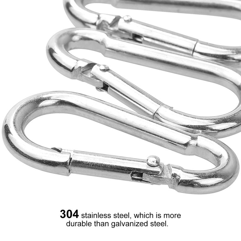 Spring Snap Hooks, 304 Stainless Steel Metal Clip Heavy Duty Rope Connector  Smal