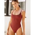 thumbnail image 3 of Women's Open Back Basics T Shirt Sleeveless Strap Bodycon Cami Bodysuit Tops, 3 of 5