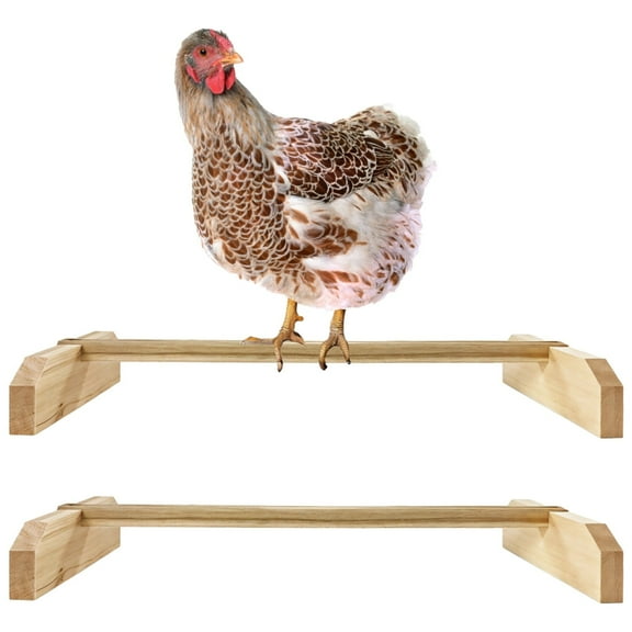 2PCS Chick Perch for Brooder, Natural Wood Bird Perch, Chicken Toys for Coop Accessories, Wood Perches for Bird Cages, Convenient for Brooders and Coops