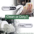 thumbnail image 3 of uxcell Dishwasher Magnet Clean Dirty Sign Oval Magnetic Dishwasher Indicator Wood Grain Non-Scratch Sign with Stickers for Dishwasher Kitchen Hotel, Silver, 3 of 6