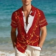 thumbnail image 5 of Stamzod Funny Hawaiian Shirts for Men Valentines Printed Summer Button Down Shirt Men Casual Short Sleeve Beach Shirts Red Q XXXL, 5 of 9