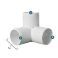 thumbnail image 2 of Sustainable Village - PVC Pipe Fittings for Building Furniture and Cool Structures | (3/4 Inch, 3-Way Elbow, 8), 2 of 6