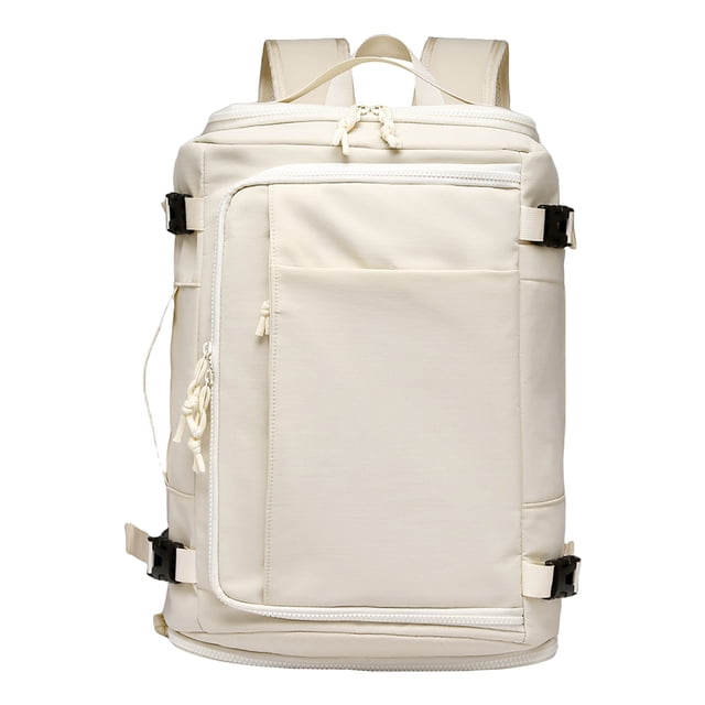 Travel Backpack,Large Capacity Carry On Bag,Laptop Storage Backpack,Multi-compartment Structure with Shoe Slot and Wide Opening Design,Lightweight Wearable Backpack for Travel Work,White