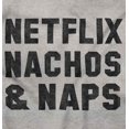 thumbnail image 2 of Netflix Nachos Naps Cute College Gym Plus Size Crewneck Graphic Tee Shirt Brisco Brands 2X, 2 of 4