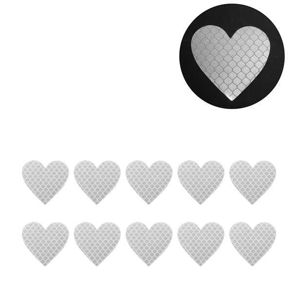 Ofertas Únicas Calcomanía Reflectante de Parachoques Tono Plateado Corazón Romboide Cuadrícula Calcomanía Reflectante para Decoración Personalizada del Cuerpo del Vehículo o Puerta o Ventana