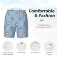 thumbnail image 4 of Lsque Mens Swim Trunks Cute Cartoon Corgi Pattern - Bathing Suit Compression Liner - Beach Swim Shorts Swimwear - (S-3XL) - Stretch Quick Dry -X-Large, 4 of 8