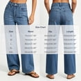 thumbnail image 3 of Tnhcen Women High Waisted Wide Leg Jeans Button Fly Washed Denim Pants with Contrast Stitching Baggy Trousers for Women Casual, 3 of 7