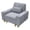 Gray, variant on IVV Corduroy Upholstered Accent Chair with Deep Seat & Built-in Cup Holders, Modern Lounge Sofa Armchair with Pillow, Comfy Reading Chair for Living Room Bedroom Apartment (Beige)