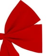 thumbnail image 3 of Northlight 4-Loop Velveteen Christmas Bow Decoration - 12" x 24" - Red, 3 of 3