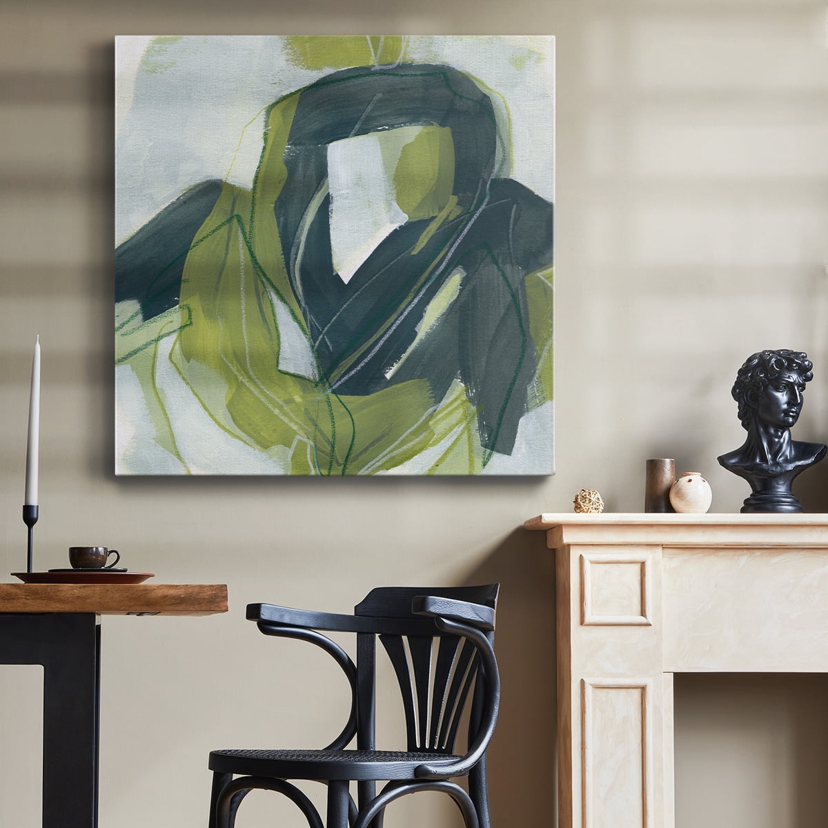 Wexford Home Verdigris Motion III-Premium Gallery Wrapped Canvas, 24" x 24" - Ready to Hang