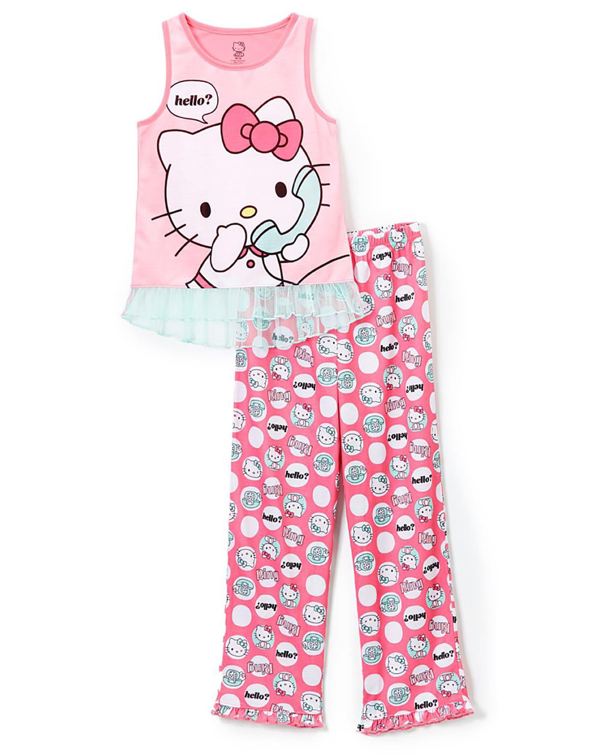 Hello Kitty Big Girls' 2pc Sleepwear Tank Set