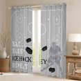thumbnail image 2 of Castle Fairy Children Teens Adults Eat Sleep Ice Hockey Blackout Curtains Set of 2 (52x84 Each),Black Grey Window Curtains,Sport Gamer Curtains and Drapes,Ultra Soft Home Decor, 2 of 6