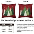 thumbnail image 4 of Christmas Pillow Covers 18X18 Set of 2, Red Xmas Tree Winter Decorative Throw Pillowcases Holiday Outdoor Farmhouse Seasonal Cushion Cases Couch Sofa Bed Decor, 4 of 6