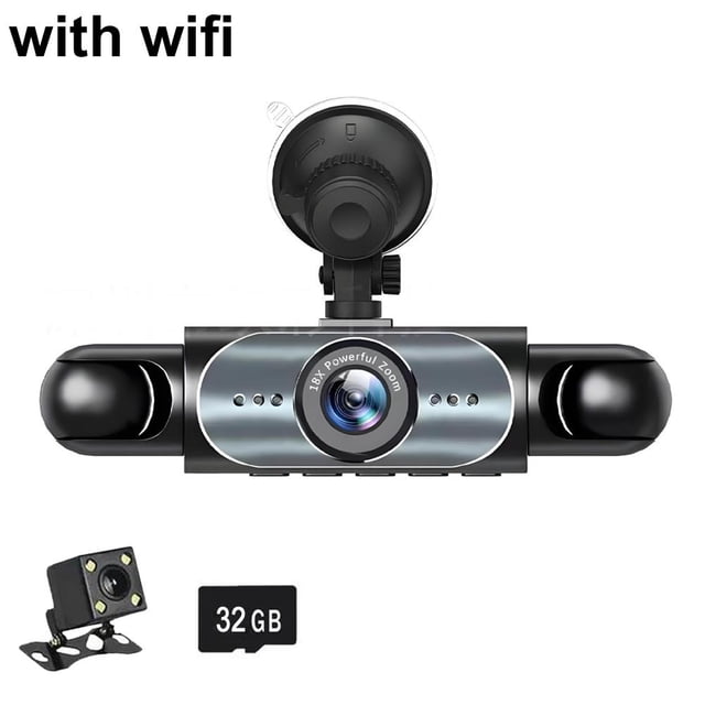 Wireless Dash Cam Front and Rear, Full View Car Dashcam System, Car Camera 360, 1080p, Extended Loop Storage, Intelligent Reversing Camera Assist