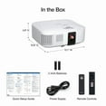 thumbnail image 4 of Epson Home Cinema 2350 4K PRO-UHD 3-Chip 3LCD Smart Streaming Projector - White, 4 of 5