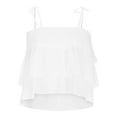 thumbnail image 4 of Womens Ruffle Cute Top Cropped Tees Tie Shoulder Flowy Sleeveless Camisole Beach Casual Tanks Summer Shirts 2025, 4 of 5