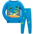 thumbnail image 1 of Pijamas de dibujos animados para niños, conjunto de ropa de otoño e invierno, dinosaurios, novedad de 2021, 1 of 4