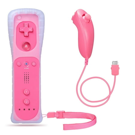 Built in Motion Plus Remote Controller & Nunchuck + Case for Nintendo Wii/Wii U