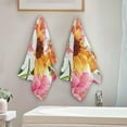 thumbnail image 4 of Dreamtimes Sunflower Soft Hand Towels 2-Piece Absorbent Bath Towel Decorative Fingertip Towels for Bathroom Gym Spa Hotel Beach Swimming Pool,14.4" x 28.3", 4 of 7