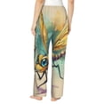 thumbnail image 2 of KLL Womens Cartoon Dragonfly Art Print Pajama Pants Soft Pajama Bottoms for Women Cozy Lounge Pants-Large, 2 of 7
