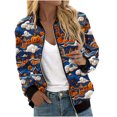 thumbnail image 3 of QATAINLAV Gifts for Mom! Womens Bomber Jacket Long Sleeve Zip Up Halloween Printed Outerwear Lightweight Loose Casual Fall Coats with Pockets Multicolor M, 3 of 6