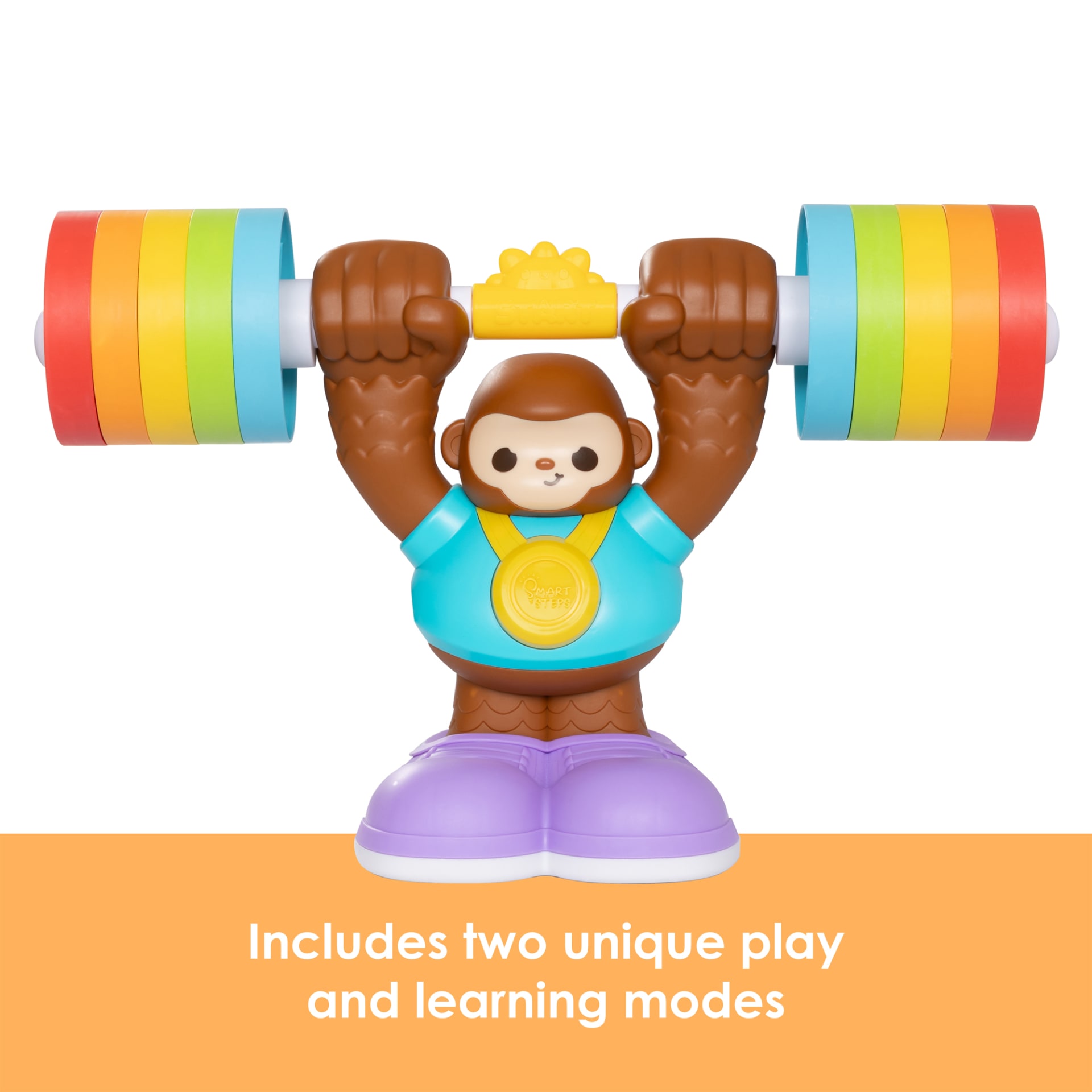 Smart Steps Balance Buddy Learning Monkey STEM Toy, 11 Piece Set for 12 Months and Up