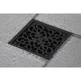 thumbnail image 3 of Kingston Brass BSF9771ORB Watercourse Scroll 4-Inch Brass Square Grid Shower Drain with Hair Strainer in Oil Rubbed Bronze, 3 of 7