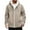 Khaki, variant on ZCFZJW Mens Full Zip Casual Hoodies Lightweight Soft Cotton Drawstring Hooded Sherpa Fleece Lined Thick Warm Pullover Sweatshirts Casual Long Sleeve Jackets with Pockets Gray XL