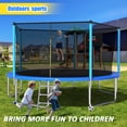thumbnail image 3 of Leumius 14ft Trampoline with Basketball Hoop,Heavy-Duty Outdoor Trampoline with with Enclosure Net,Upgraded Kids Recreational Trampoline for Family,Blue, 3 of 10