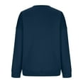 thumbnail image 5 of Dezsed Womens Crewneck Sweatshirts Solid Color Pullover Fleece Hoodies 2025 Fall Fashion Outfits Clothes Navy M, 5 of 6