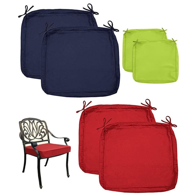 Housse de Coussin Carrée Extérieure en Polyester pour Siège de Mobilier de Jardin Patio Durable Protecteur de Coussin Résistant aux Intempéries 22 Couleurs au Choix Sans Noyau Coussin 45x45x5cm