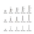 thumbnail image 2 of 480 Pcs Metric Bolts Nuts Bolts Hex Socket Head Screws Nuts Metric Screws Socket Screw, 2 of 2