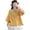 Yellow Top, variant on YUGYXL Women's Butterfly Embroidered Shirt Stand Collar Frog Button Short Sleeve Tops Loose Fit Casual Boho Blouse Pink Top M