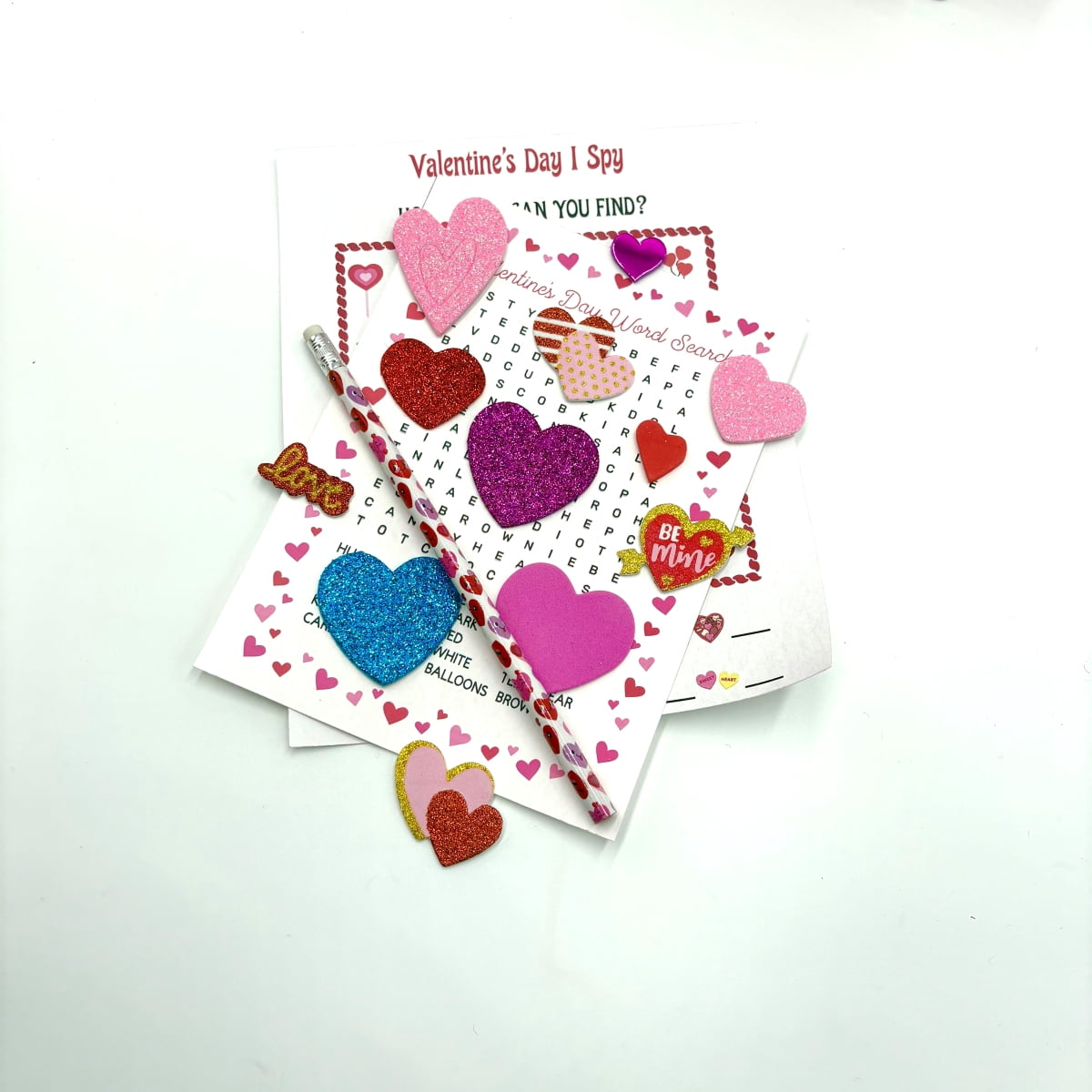 Valentine's Day Kids Gift Basket, Lollipops, Arts and Crafts