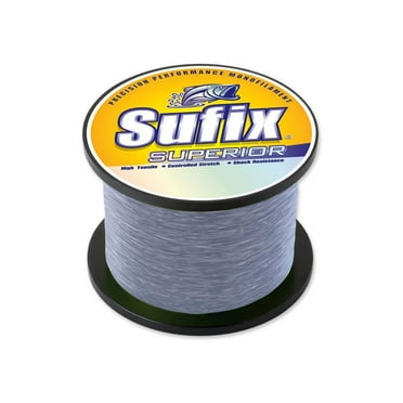 Sufix Superior Monofilament Fishing Line, 1/4 lb Spool, 15 lb Smoke Blue