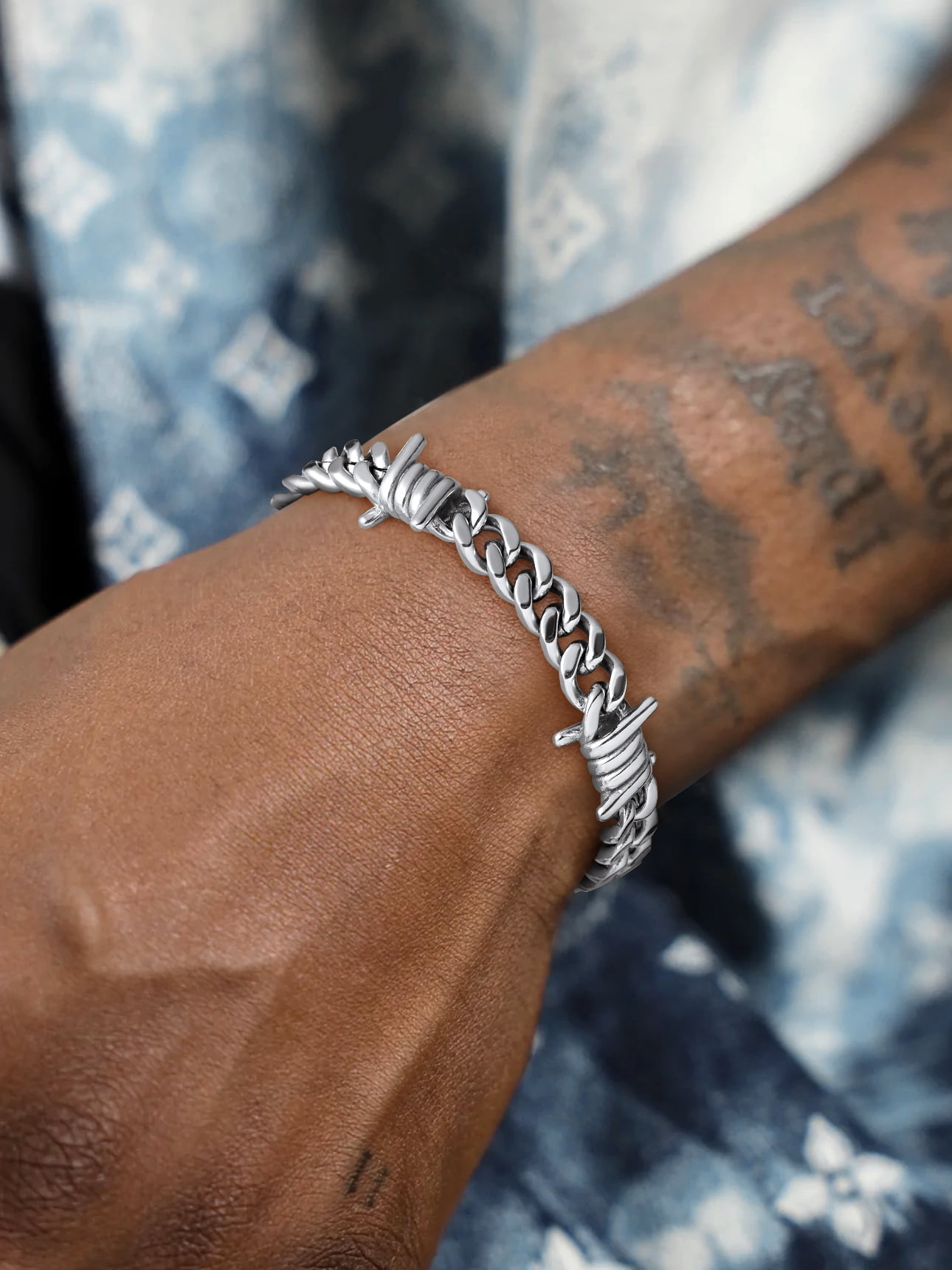 Bestyle 9mm Thorns Bracelet for Man Women Stainless Steel
