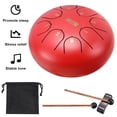thumbnail image 4 of Tambor Lluvia Instrumento Handpan Lengua Acero 6 Pulgadas 8 Notas Regalo, 4 of 9
