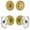 Satin Brass, variant on Viaggio Clomhmsta_Combo_234 Motivo Solid Brass Single Cylinder Keyed Entry Door Knob Set