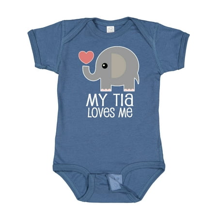 

Inktastic My Tia Loves Me Grandchild Gift Baby Boy or Baby Girl Bodysuit