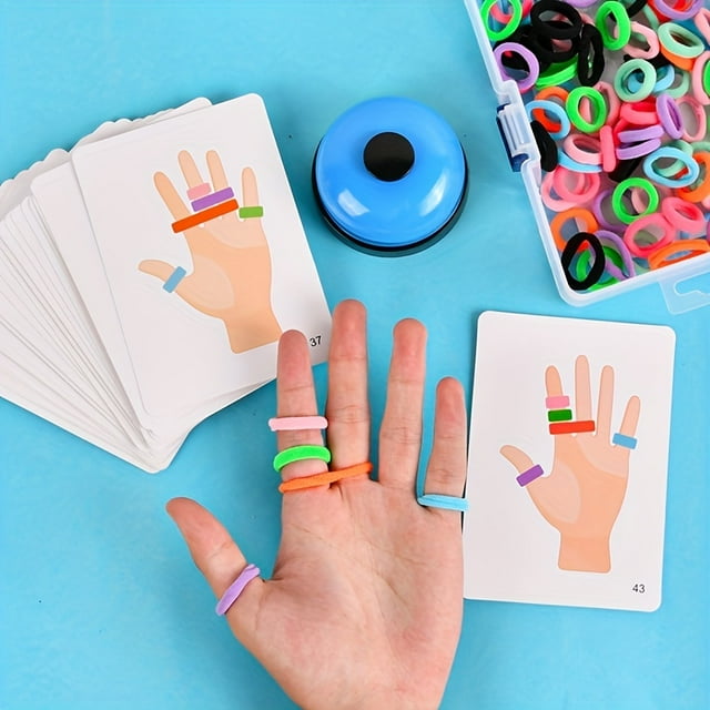 Kids Finger Ring Board Game Color Matching Toys Interactive Party Games Hand-eye Coordination Sensory Educational Toys For Children