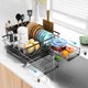 thumbnail image 1 of Estante para secar platos Laveshop, expandible, de gran capacidad, negro, 1 of 6