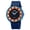 Blue, variant on Black Casual Waterproof Watch For Men Analog-Digital Quartz Wristwatch With Digital Display Stainless Steel Border Style Fashion Watch
