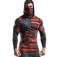 thumbnail image 2 of BRGZLK UPF 50+ Long Sleeve Shirt for Mens 2026 Summer Fashuion Print Long Sleeve Lightweight Breathable Sun Protection Shirts with Face Mask for Fishing Hiking E L, 2 of 7