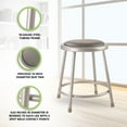 thumbnail image 2 of National Public Seating 6400 Series Tabouret 18 Pouces Supporte 300 Livres, Gris, 2 of 8
