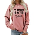 thumbnail image 4 of I'd Rather Be At The Barn Sweatshirts for Women 2025 Long Sleeve Crewneck Sweatshirt Pullover Tops Fall Winter Outfits, 4 of 5